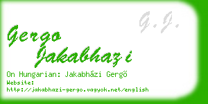gergo jakabhazi business card